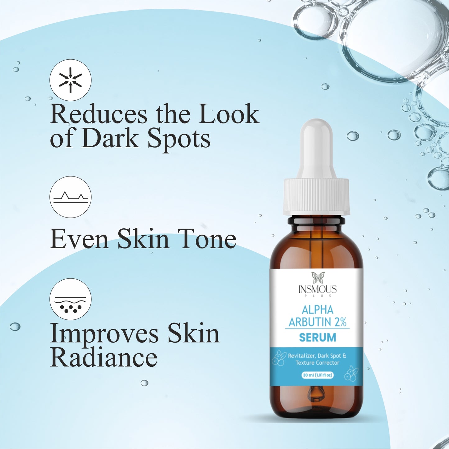 2% Alpha Arbutin Serum for Face – Dark Spot Corrector, Hyperpigmentation Treatment, Skin Brightening & Even Tone – Lightweight, Hydrating Formula with Hyaluronic Acid – 30ml