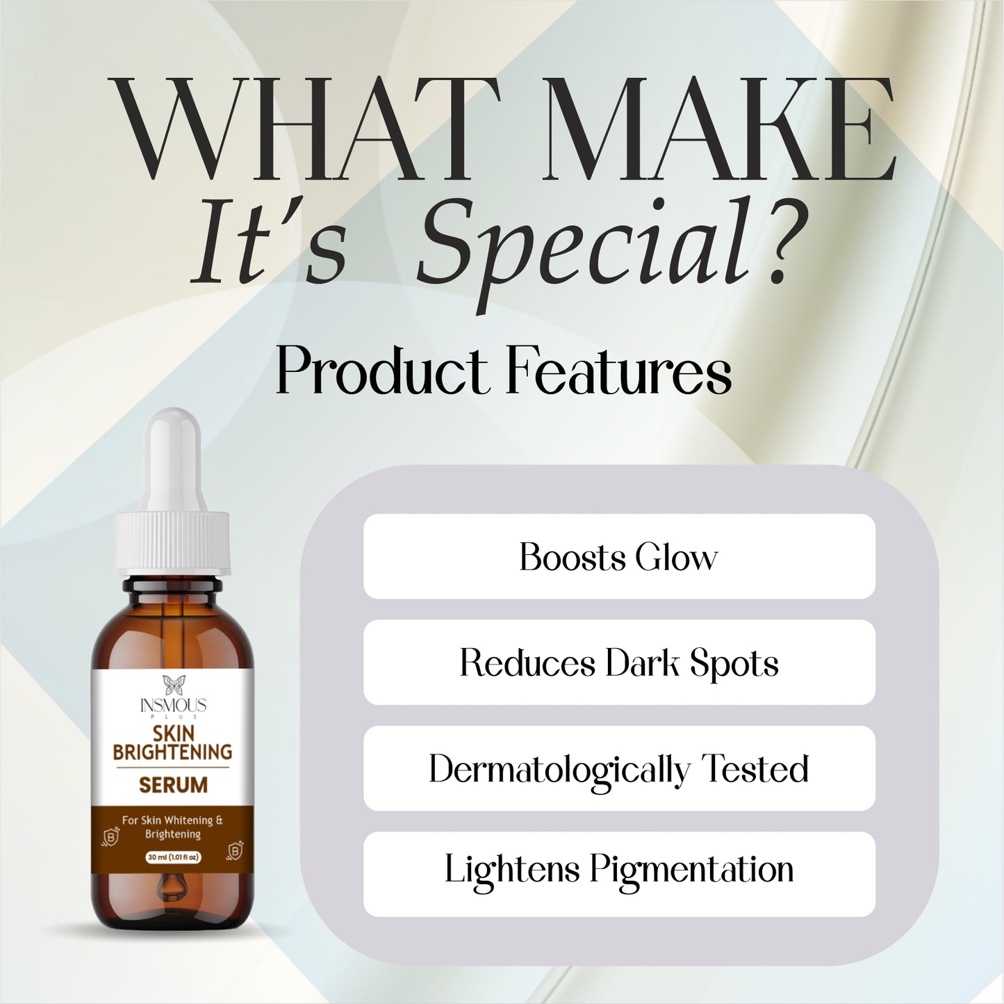 Radiance+ Skin Brightening Serum – Vitamin C, Hyaluronic Acid & Niacinamide | Dark Spot Corrector | Anti-Aging, Hydrating & Brightening Face Serum for Glowing Skin | 30ml