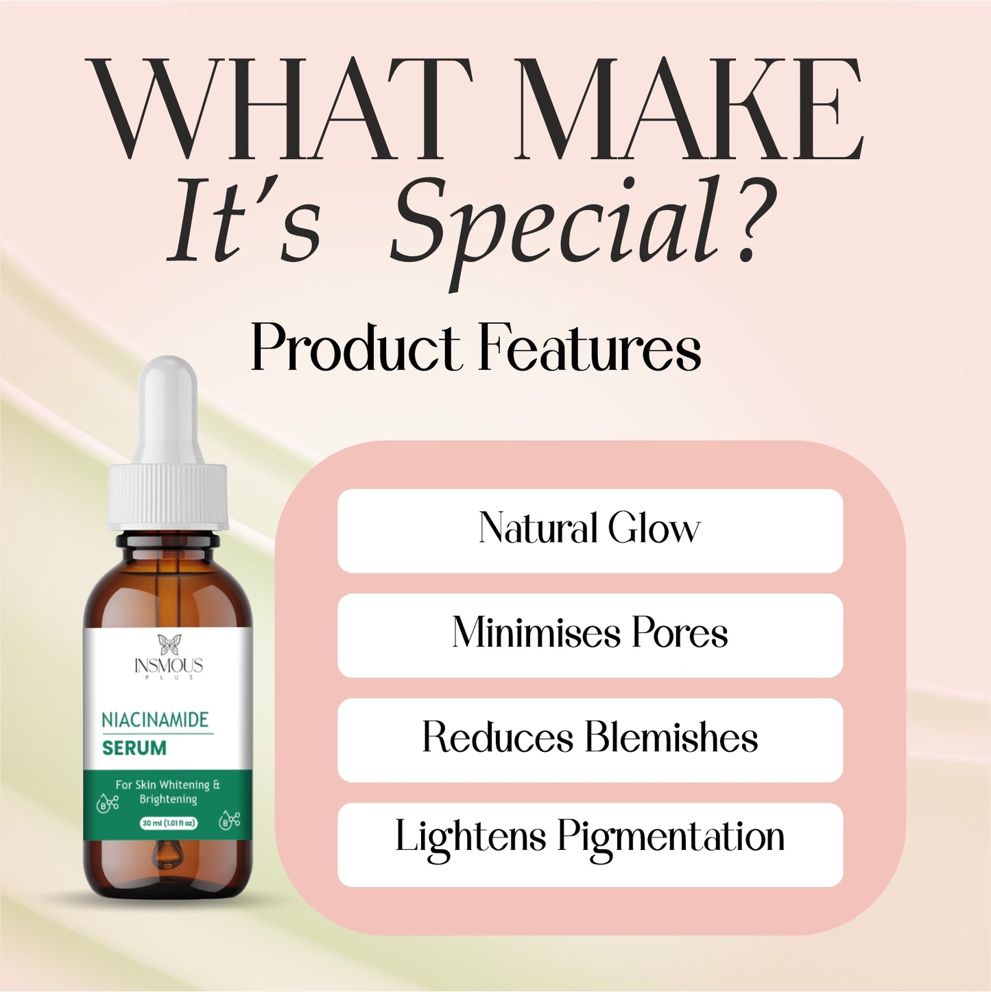 Niacinamide Serum 10% + Zinc 1% – Face Serum for Pore Minimizing, Oil Control & Even Skin Tone – Hydrating Anti-Aging Formula for Oily, Acne-Prone & Sensitive Skin